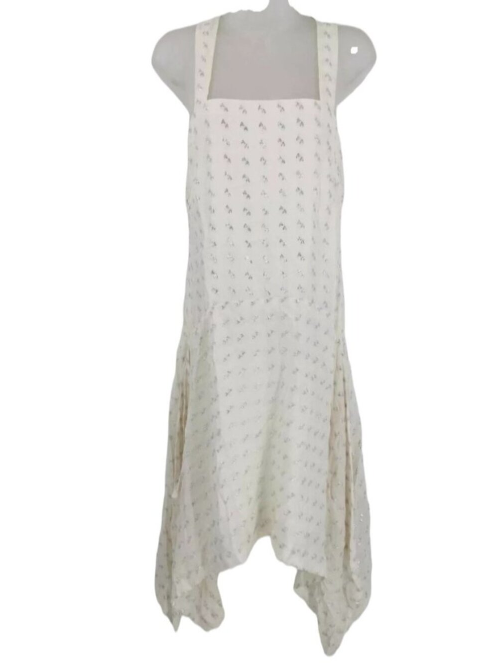 NWT Club Monaco Women's White Metallic Seanell Dress Size 2